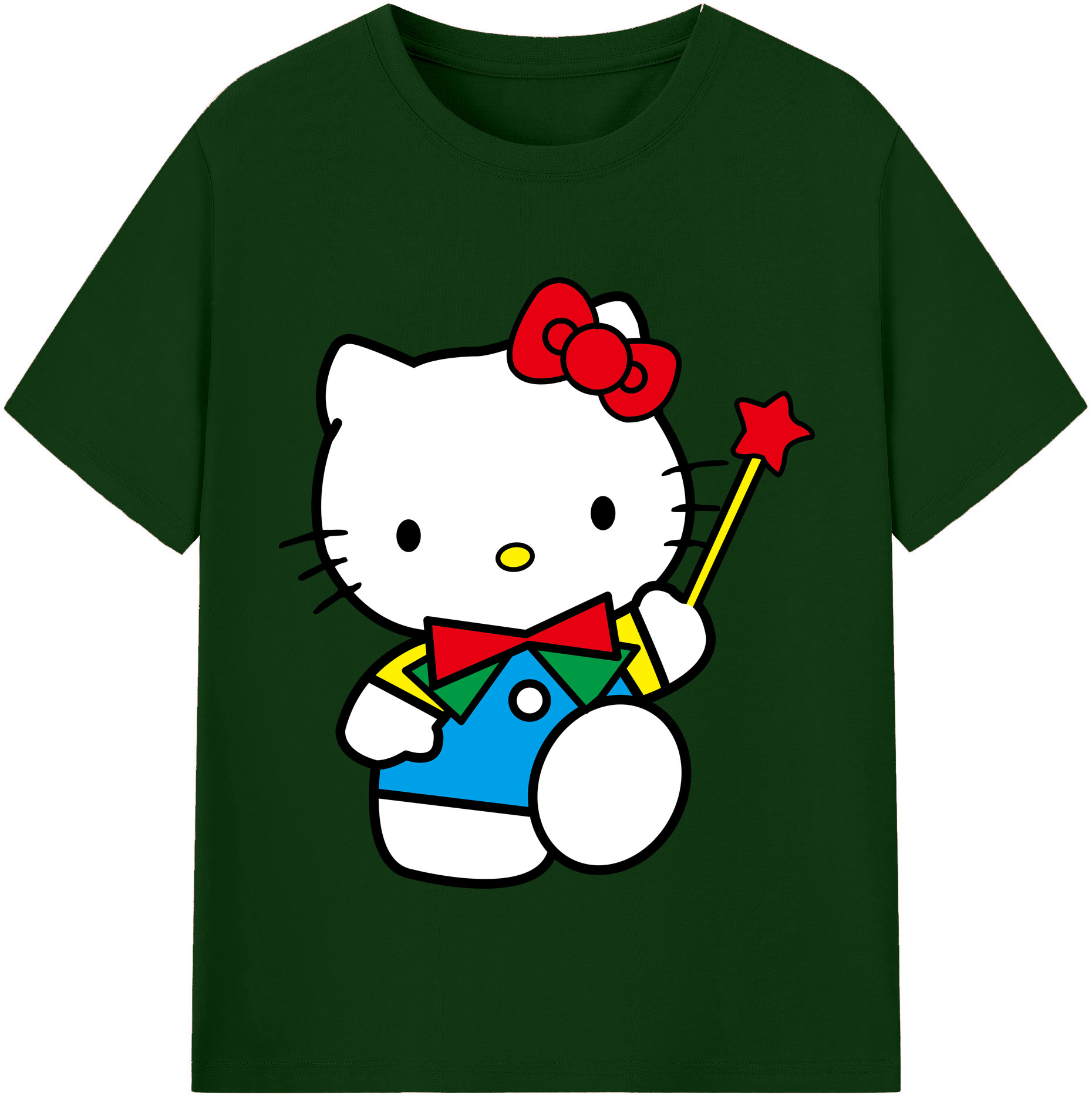 （画像用） Hello Kitty ハローキティ 綿100％半袖Tシャツ（フロントプリント）
